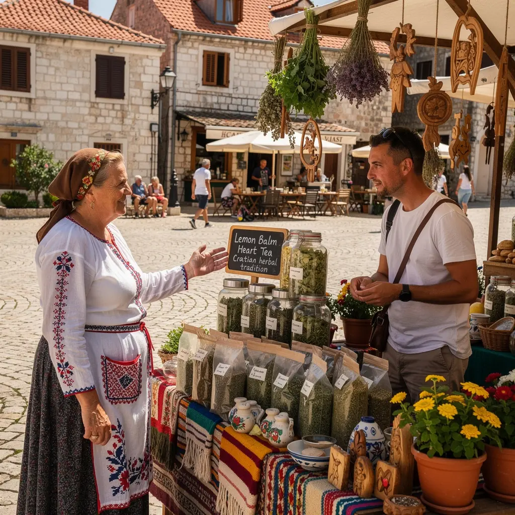 Zalazak sunca kroz prozor dok se pije čaj od melise, stvarajući umirujuću atmosferu.